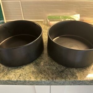 Set of 3 black stoneware bowls